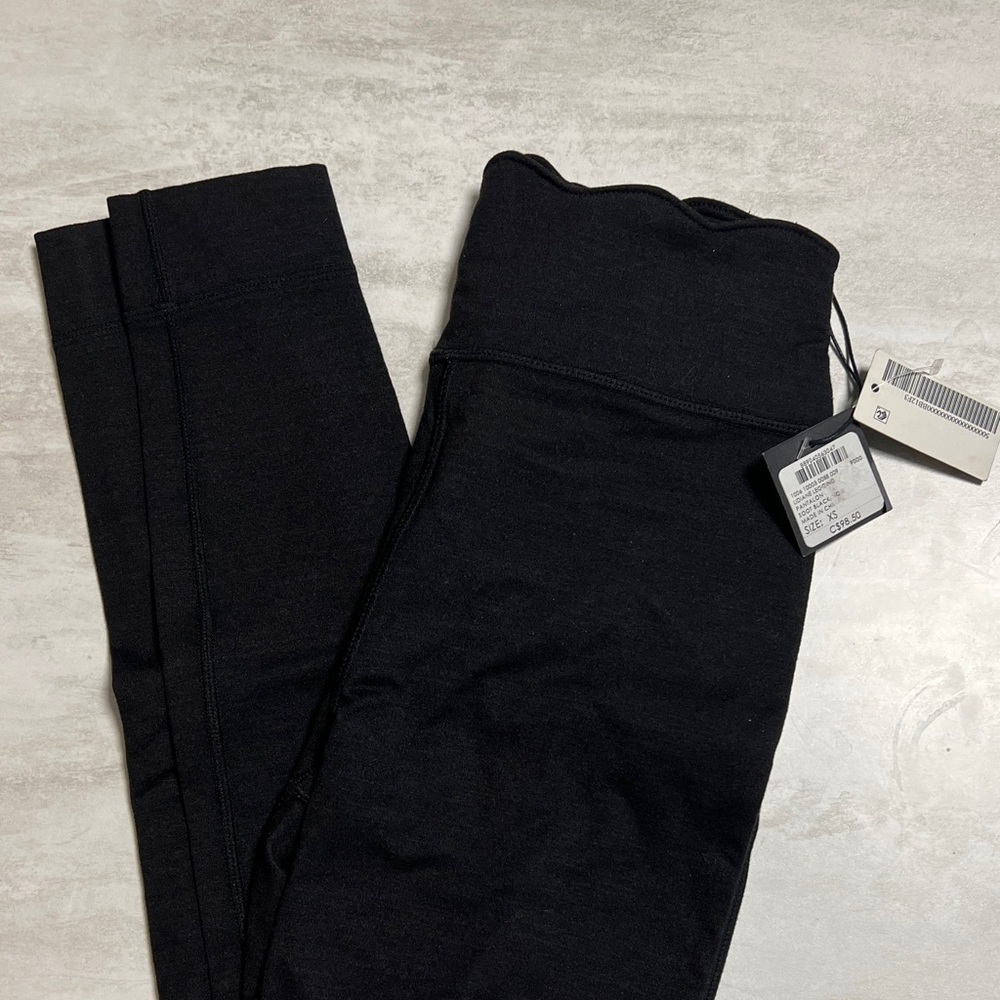 Club Monaco black scalloped waist Lidiane leggings sz xs xsmall new